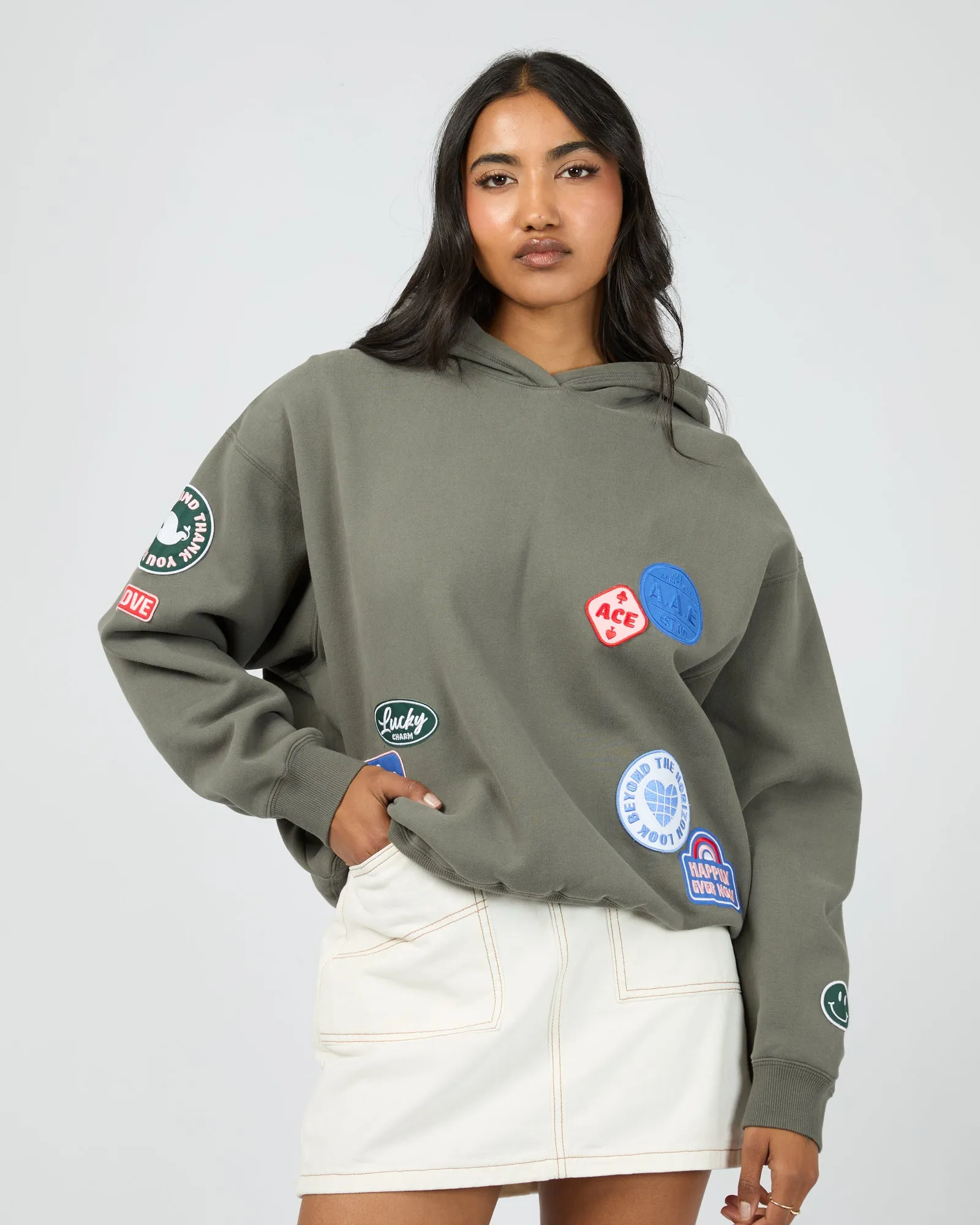 Lucky Charm Box Hoodie Charcoal sold by edge clothing