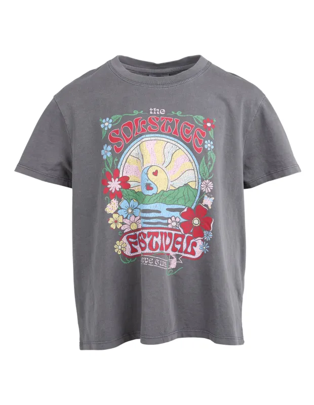Teen Solstice Tee Charcoal sold by edge clothing