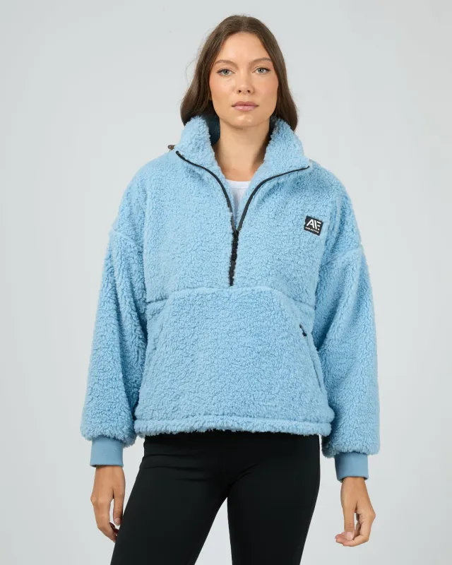 Amara Quarter Zip Teddy Vintage Blue sold by edge clothing