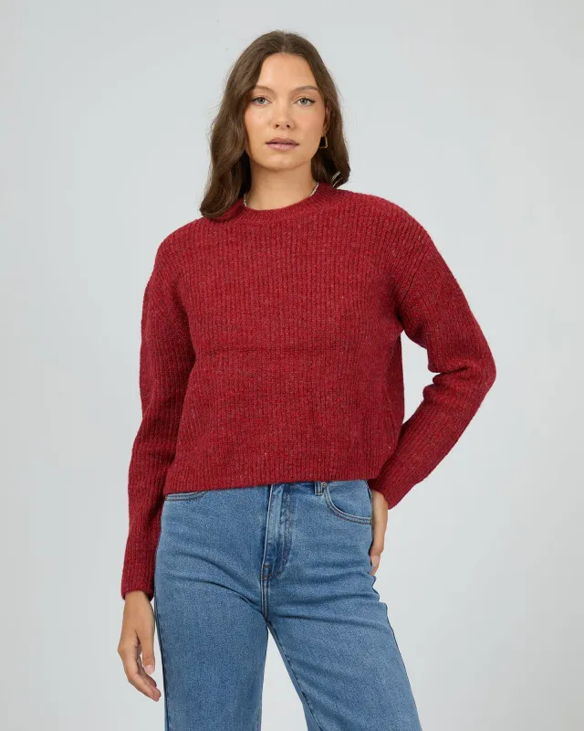 Jordana Knit Scarlet sold by edge clothing