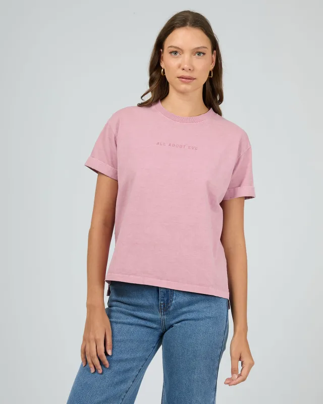 Aae Washed Tee Quartz Pink sold by edge clothing