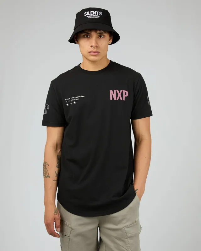 Harbour Dual Curved Tee Black sold by edge clothing