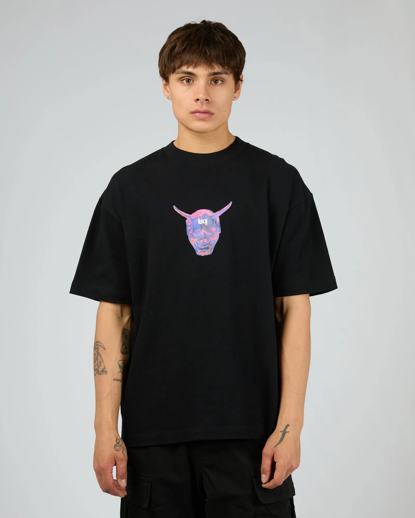 Mask Street Tee Black sold by edge clothing