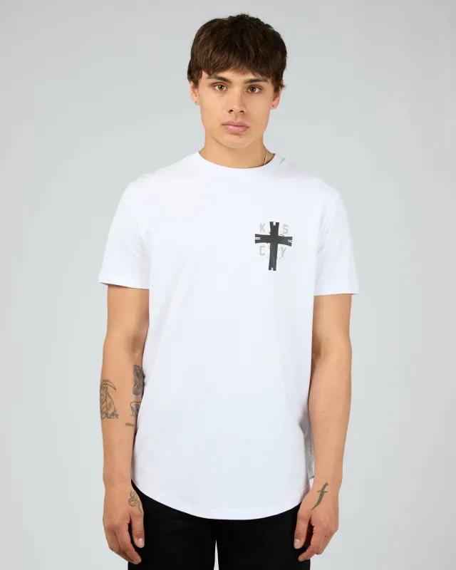 Decay Dual Curved Tee White made by edge clothing