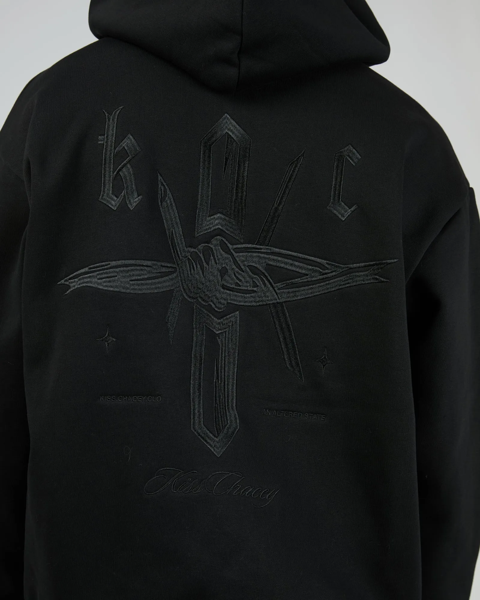 Chained Relaxed Hoodie Black sold by edge clothing product image thumbnail 4