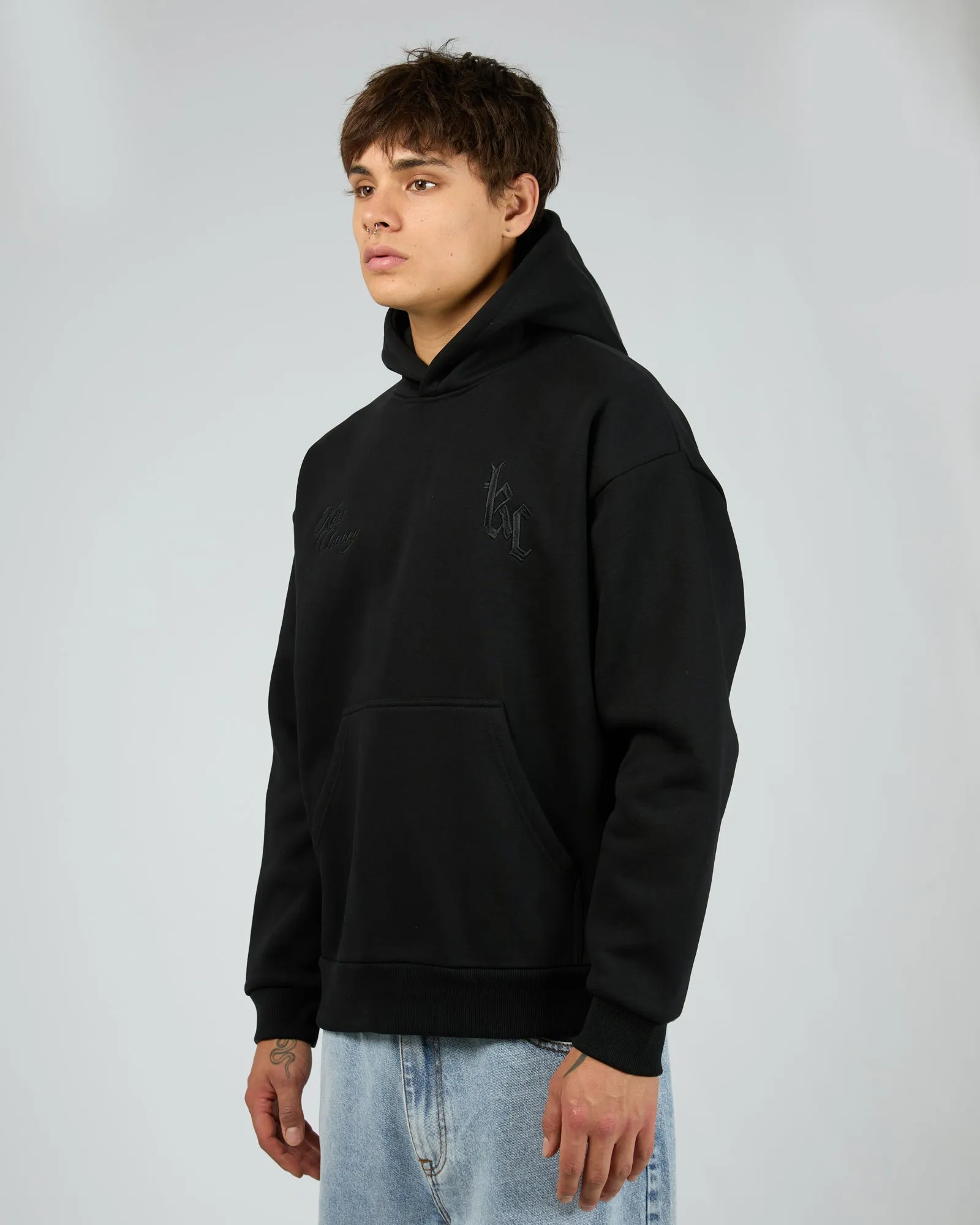 Chained Relaxed Hoodie Black sold by edge clothing product image thumbnail 3