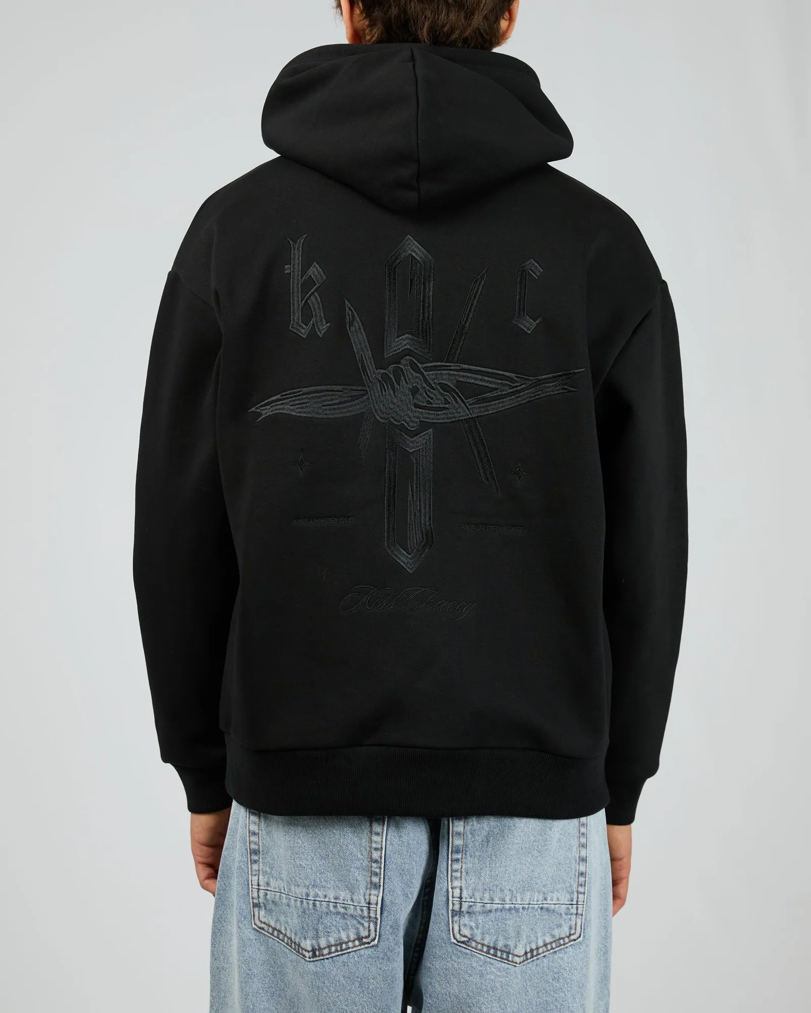 Chained Relaxed Hoodie Black sold by edge clothing product image thumbnail 2