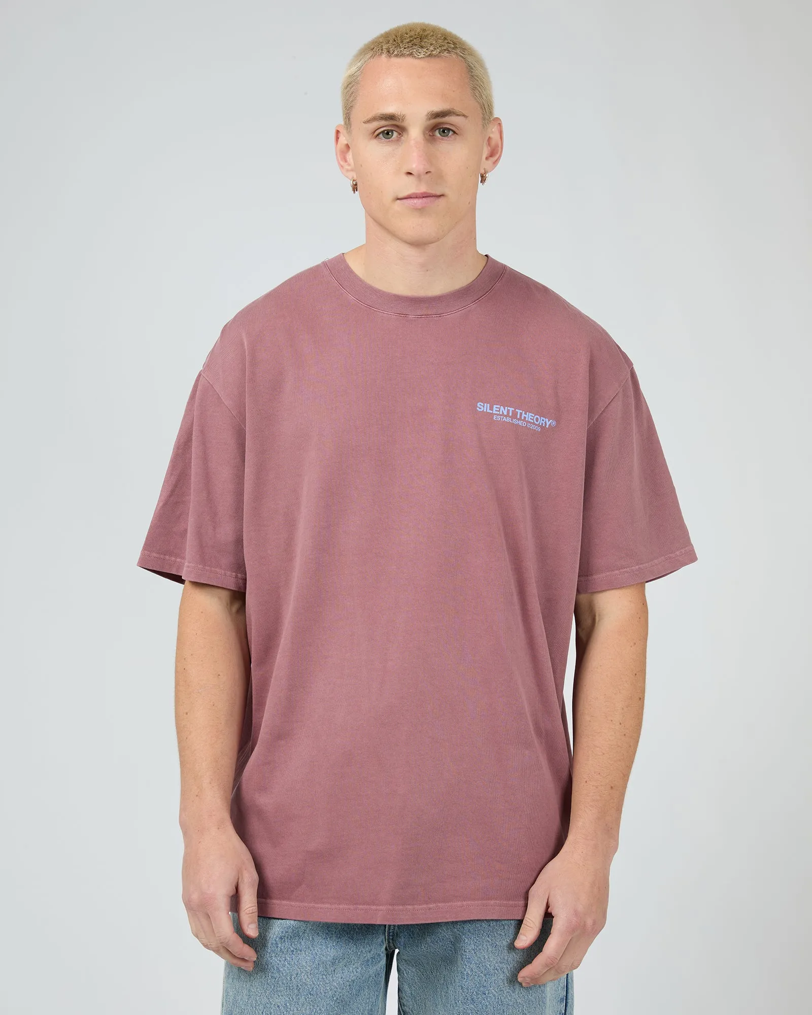 Vital Tee Plum sold by edge clothing