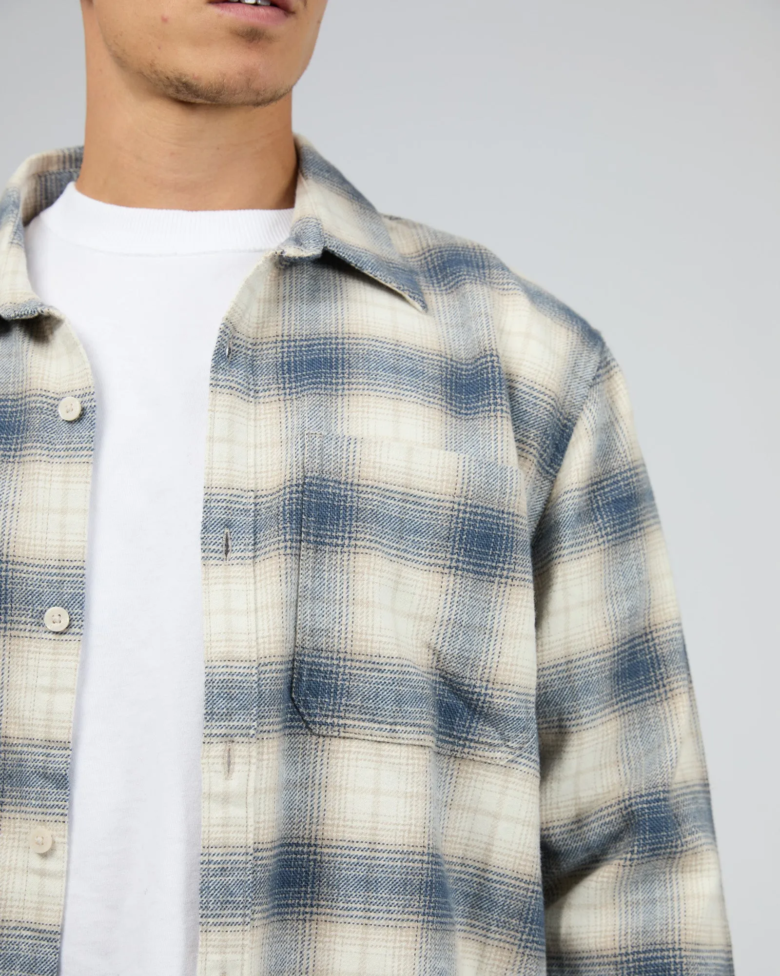 Control Check Shirt Blue sold by edge clothing product image thumbnail 5