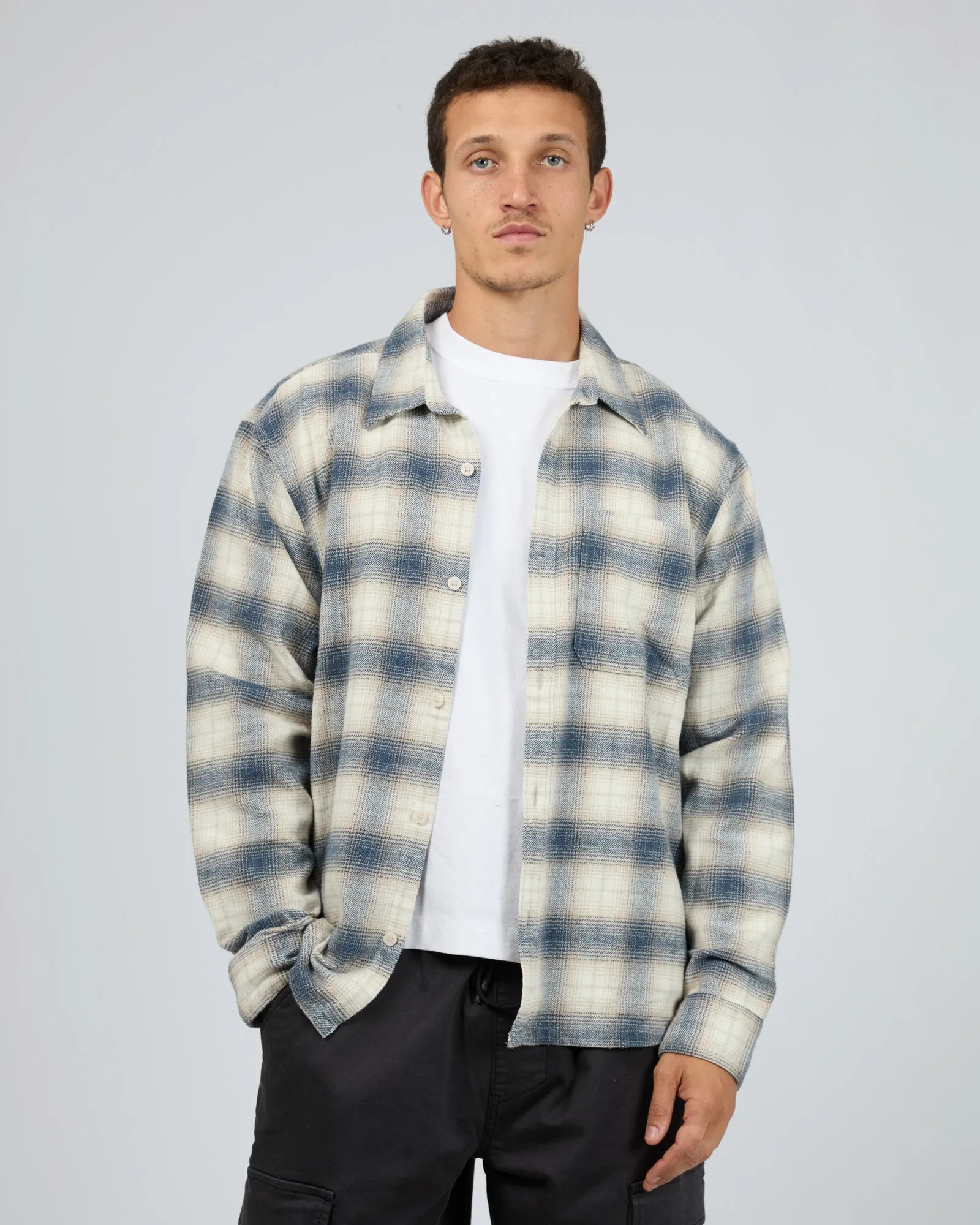 Control Check Shirt Blue sold by edge clothing