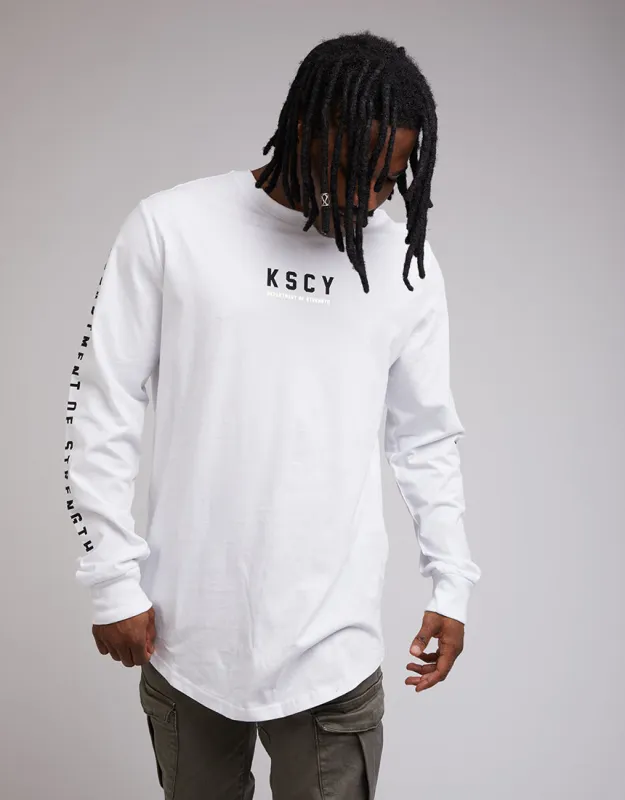 Zenia Long Sleeve Tee White sold by edge clothing