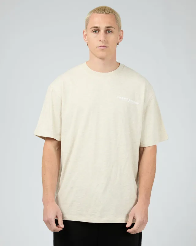 Essential Theory Tee Oat sold by edge clothing