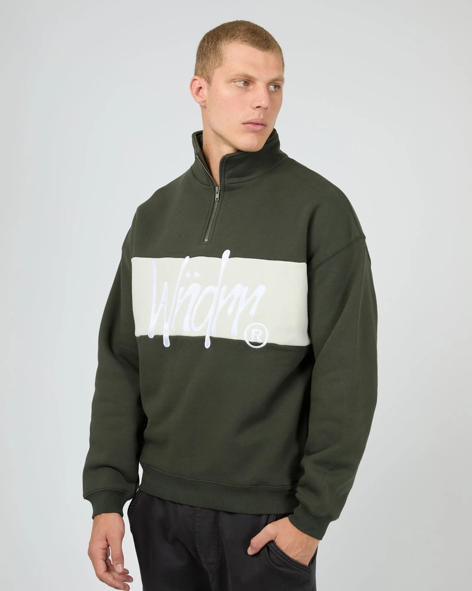 Starter Panel 1/4 Zip Sweat Ink sold by edge clothing product image thumbnail 4