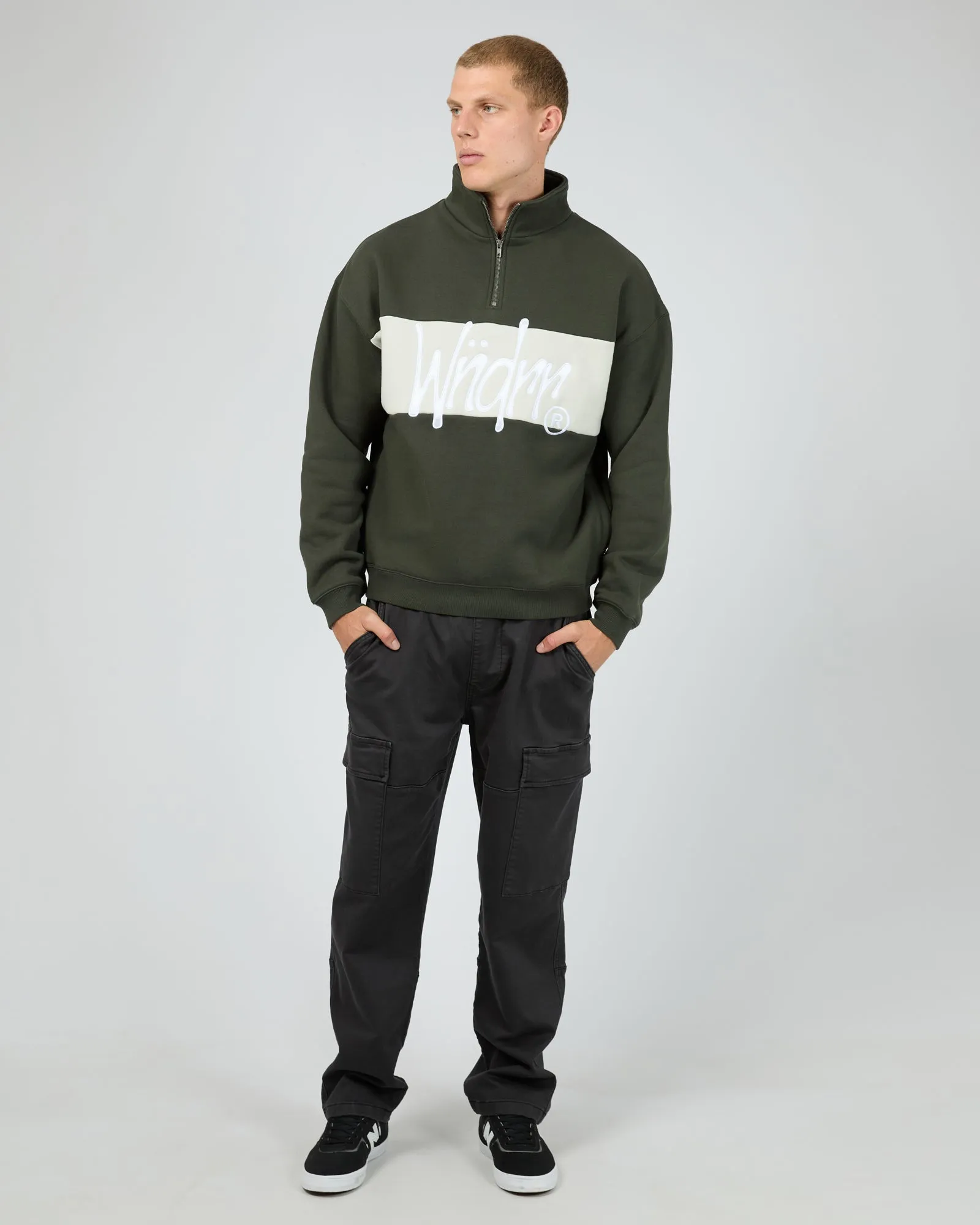 Starter Panel 1/4 Zip Sweat Ink sold by edge clothing product image thumbnail 2