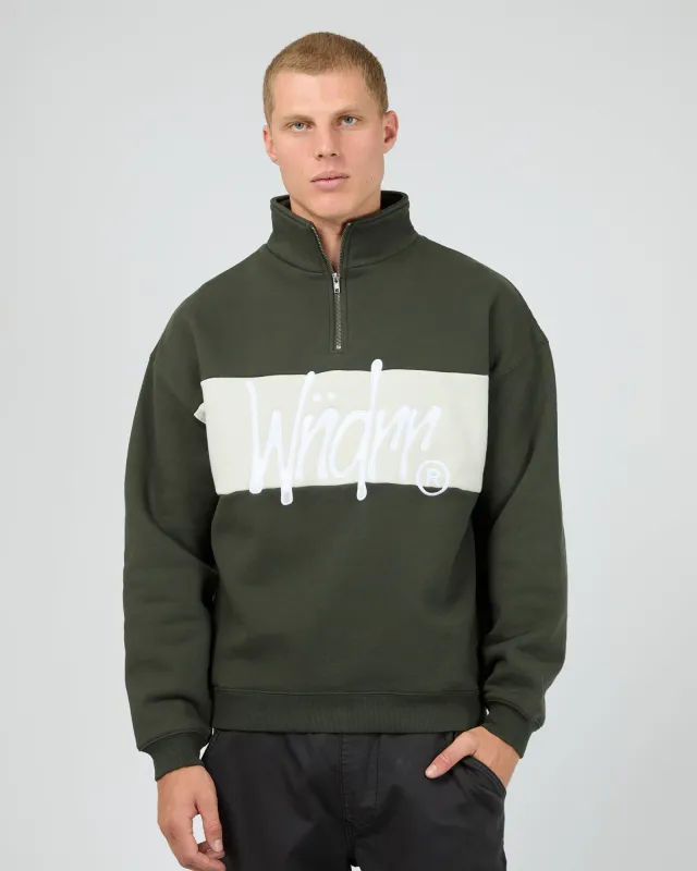 Starter Panel 1/4 Zip Sweat Ink sold by edge clothing