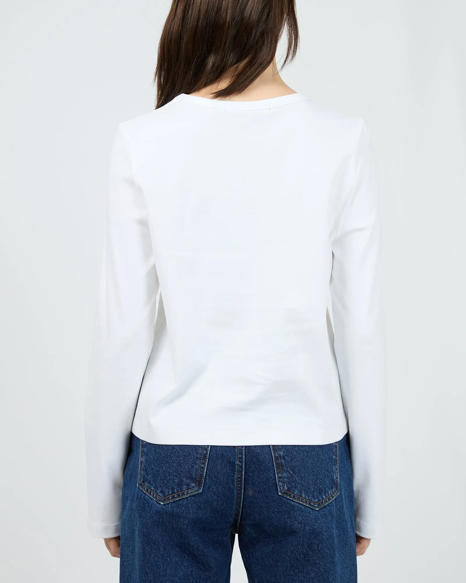 Regular Long Sleeve Tee White sold by edge clothing product image thumbnail 3