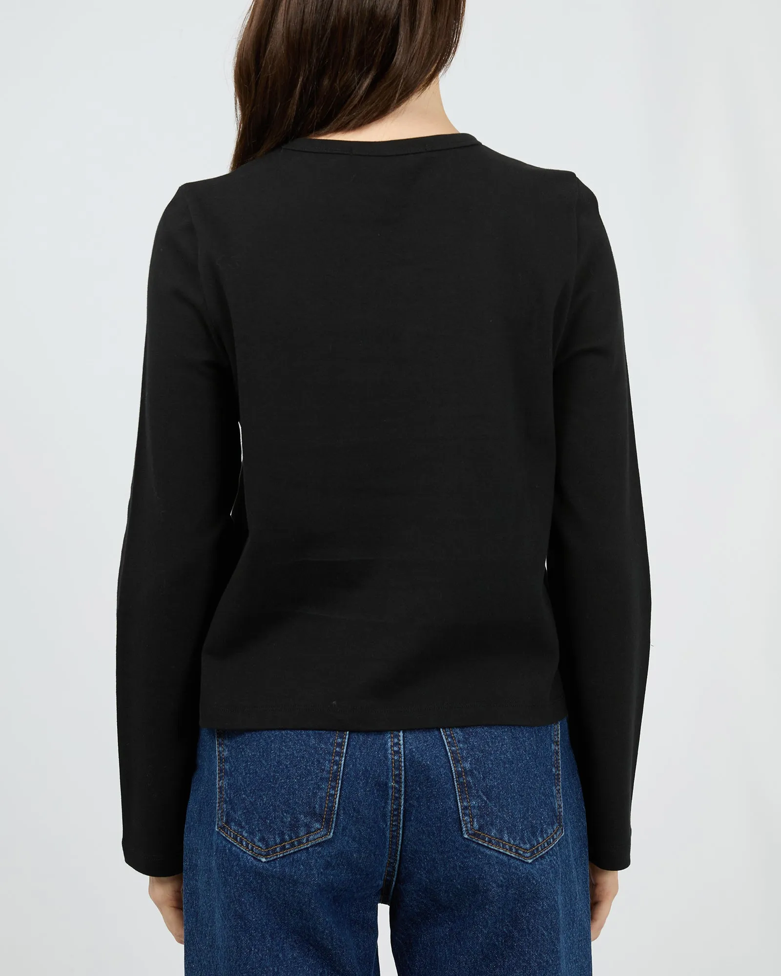 Regular Long Sleeve Tee Black sold by edge clothing product image thumbnail 3