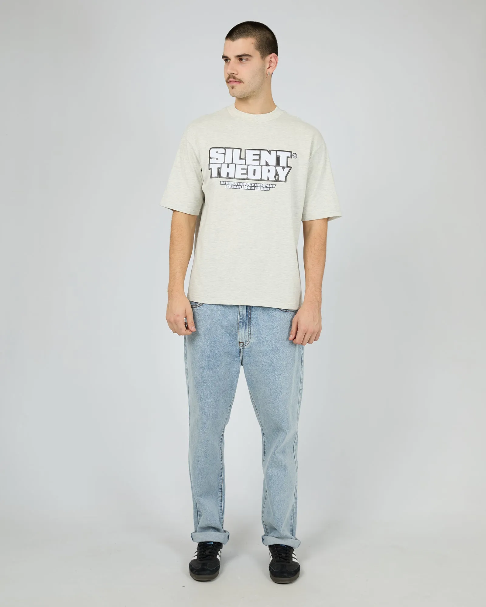 Foundation Tee Grey Marle sold by edge clothing product image thumbnail 2