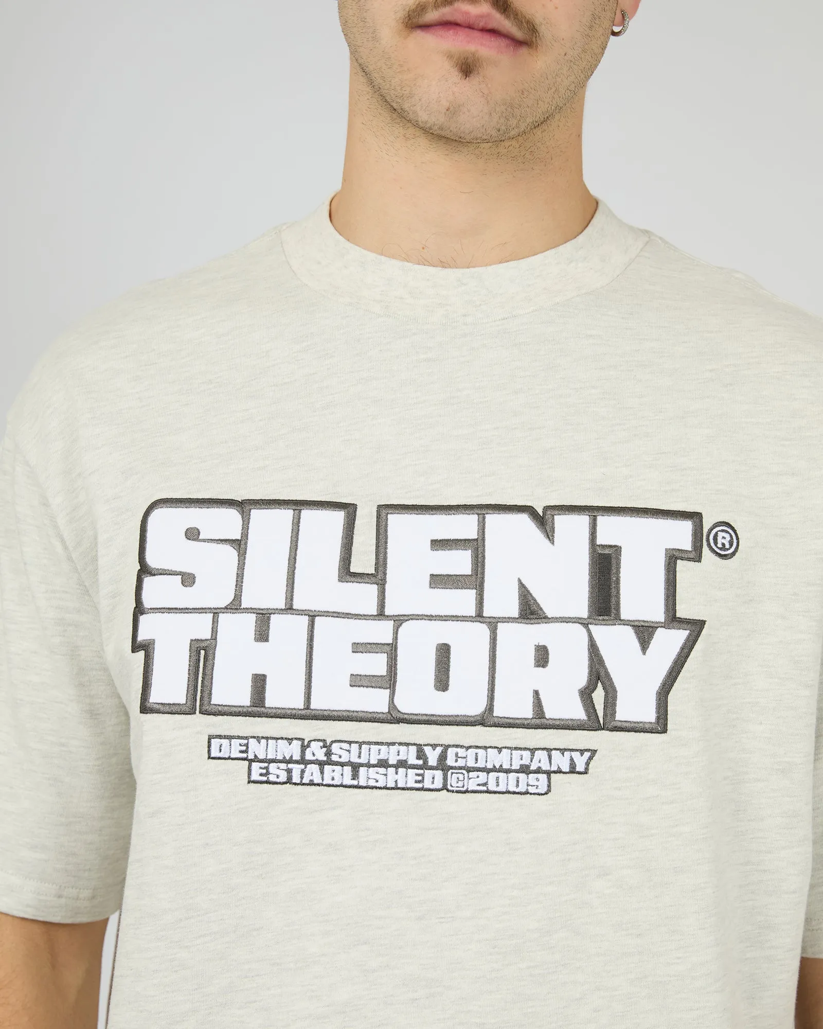 Foundation Tee Grey Marle sold by edge clothing product image thumbnail 5