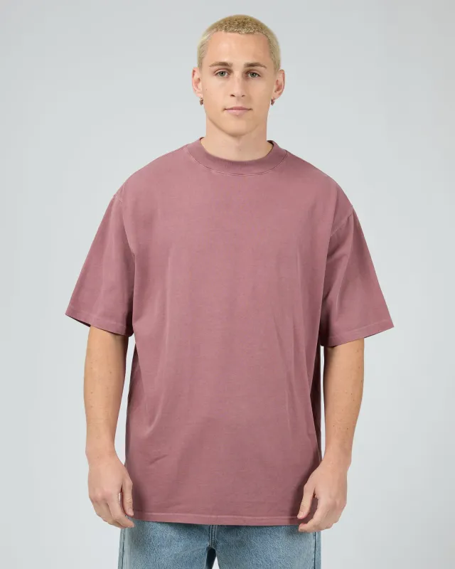 Heavy Weight Tee Plum sold by edge clothing