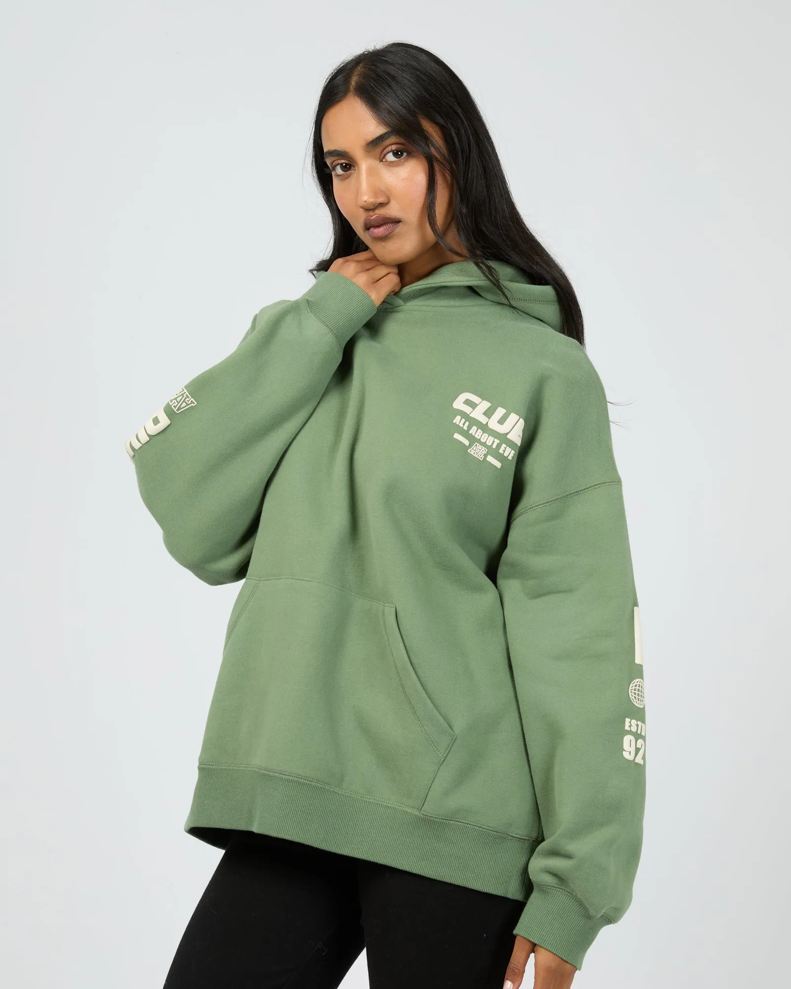 Club Relaxed Hoodie Khaki sold by edge clothing product image thumbnail 4