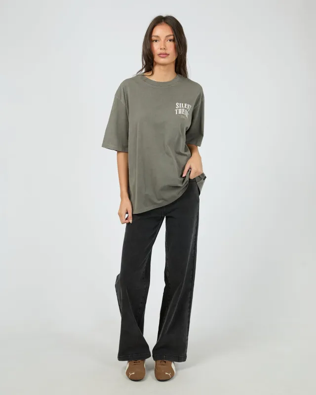 Authentic Tee Charcoal sold by edge clothing