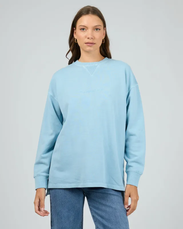 Aae Washed Relaxed Crew Vintage Blue sold by edge clothing