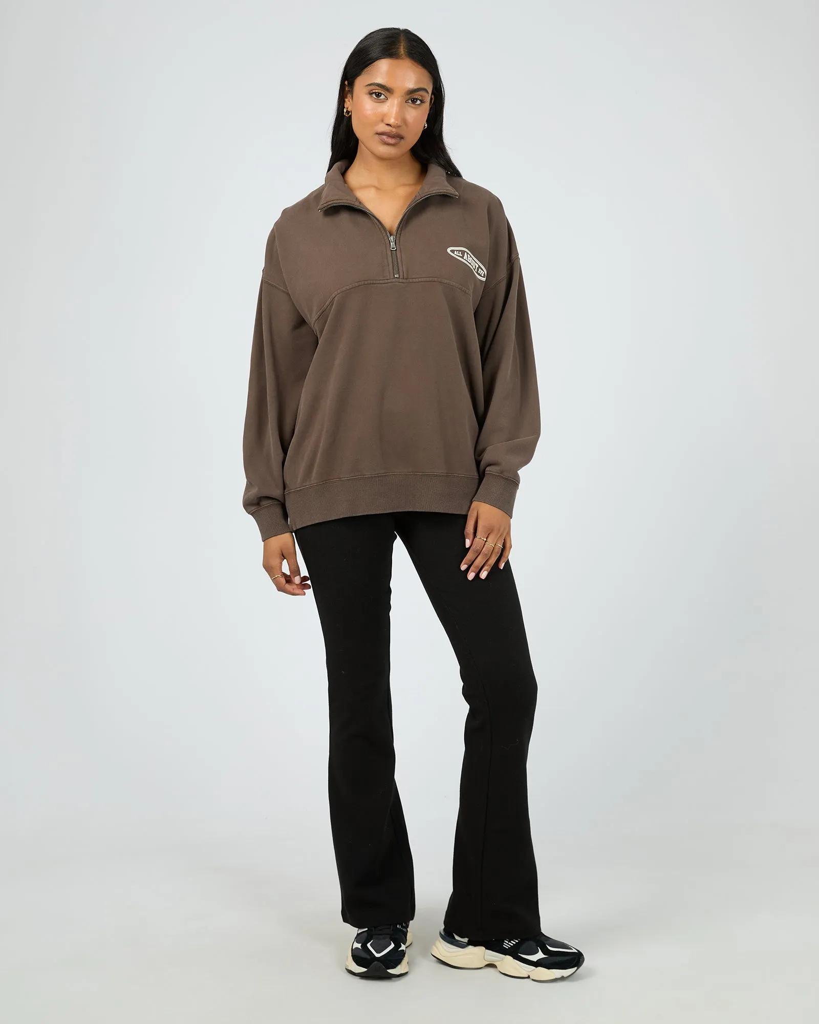 Elevated Relaxed 1/4 Zip Brown sold by edge clothing product image thumbnail 2