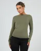 Luxe Draped Top Khaki sold by edge clothing
