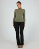 Luxe Draped Top Khaki sold by edge clothing