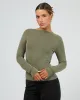 Luxe Draped Top Khaki sold by edge clothing