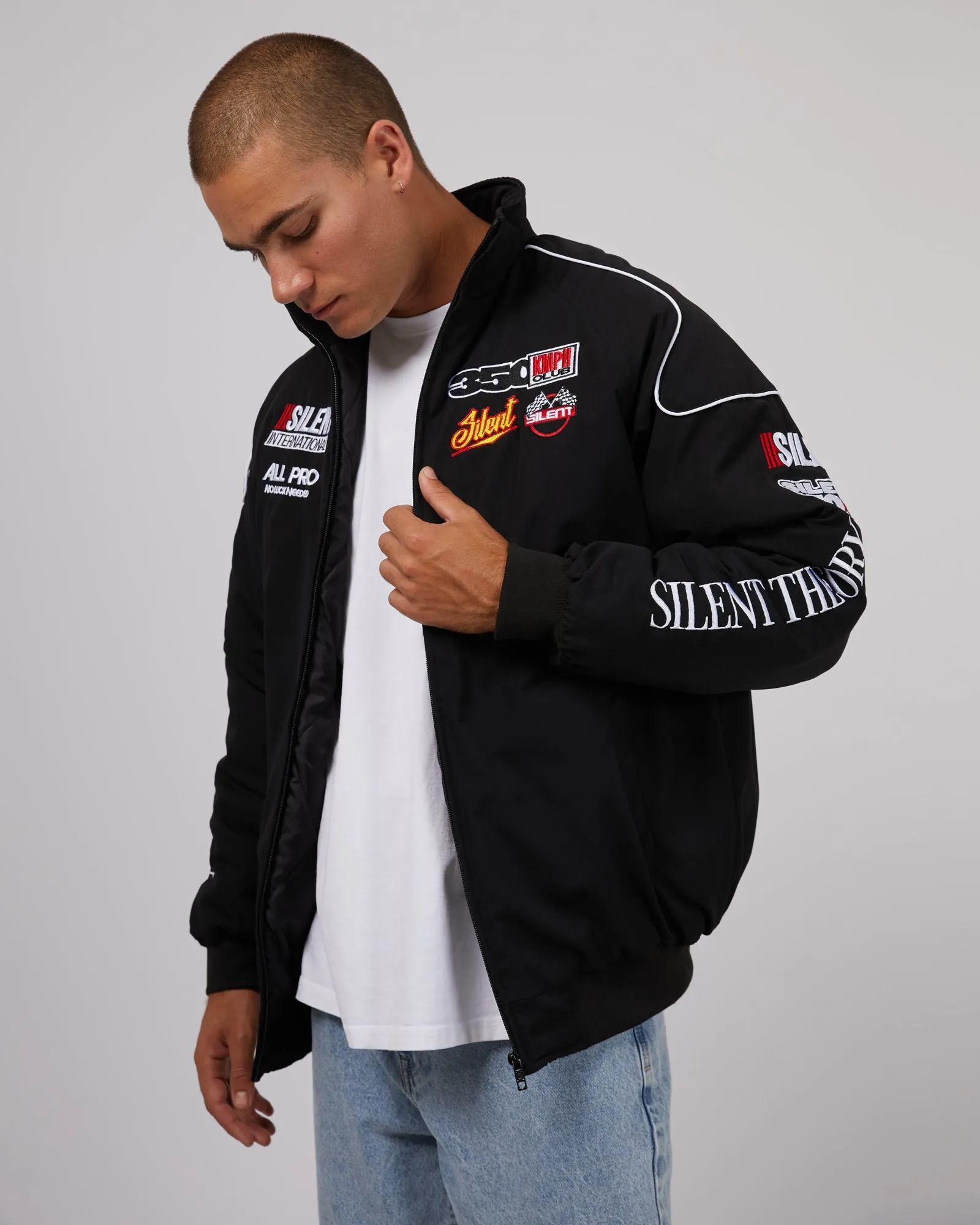 Racer Jacket Black sold by edge clothing product image thumbnail 2