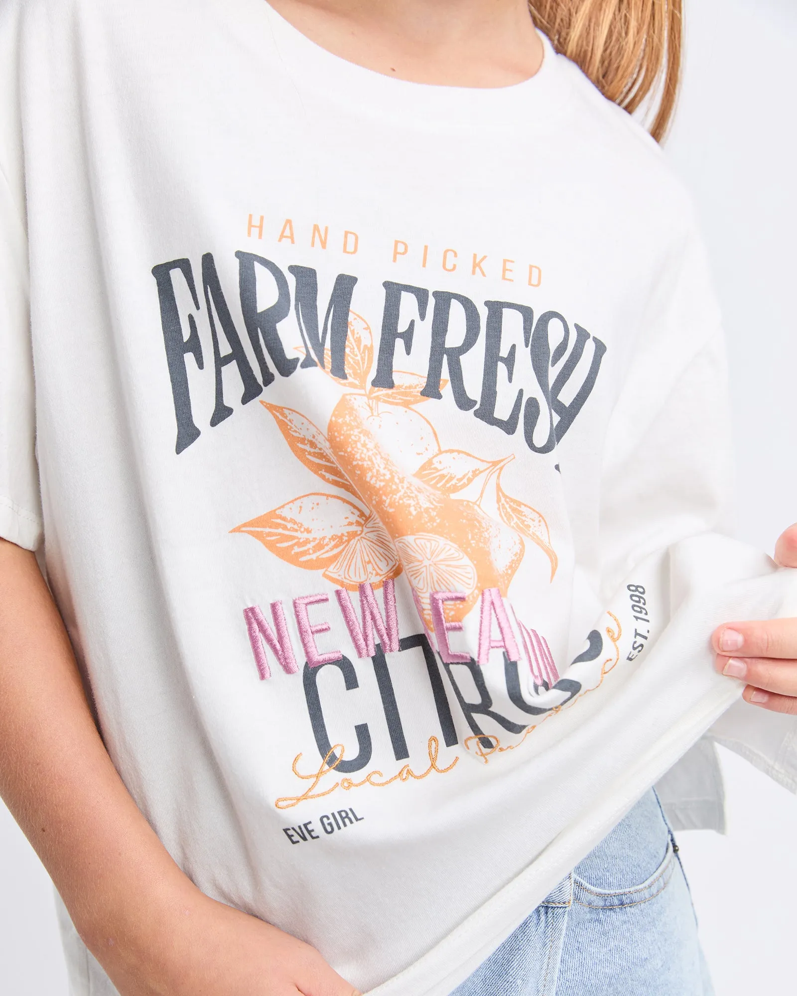 Teen New Season Relaxed Tee Vintage White sold by edge clothing product image thumbnail 3