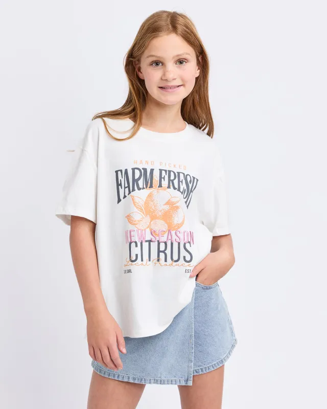 Teen New Season Relaxed Tee Vintage White sold by edge clothing