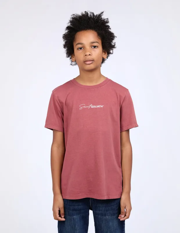 Teen Saint G Tee Crimson made by edge clothing