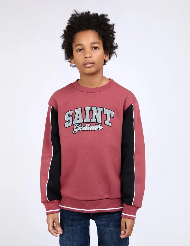 Teen Script Crew Crimson sold by edge clothing