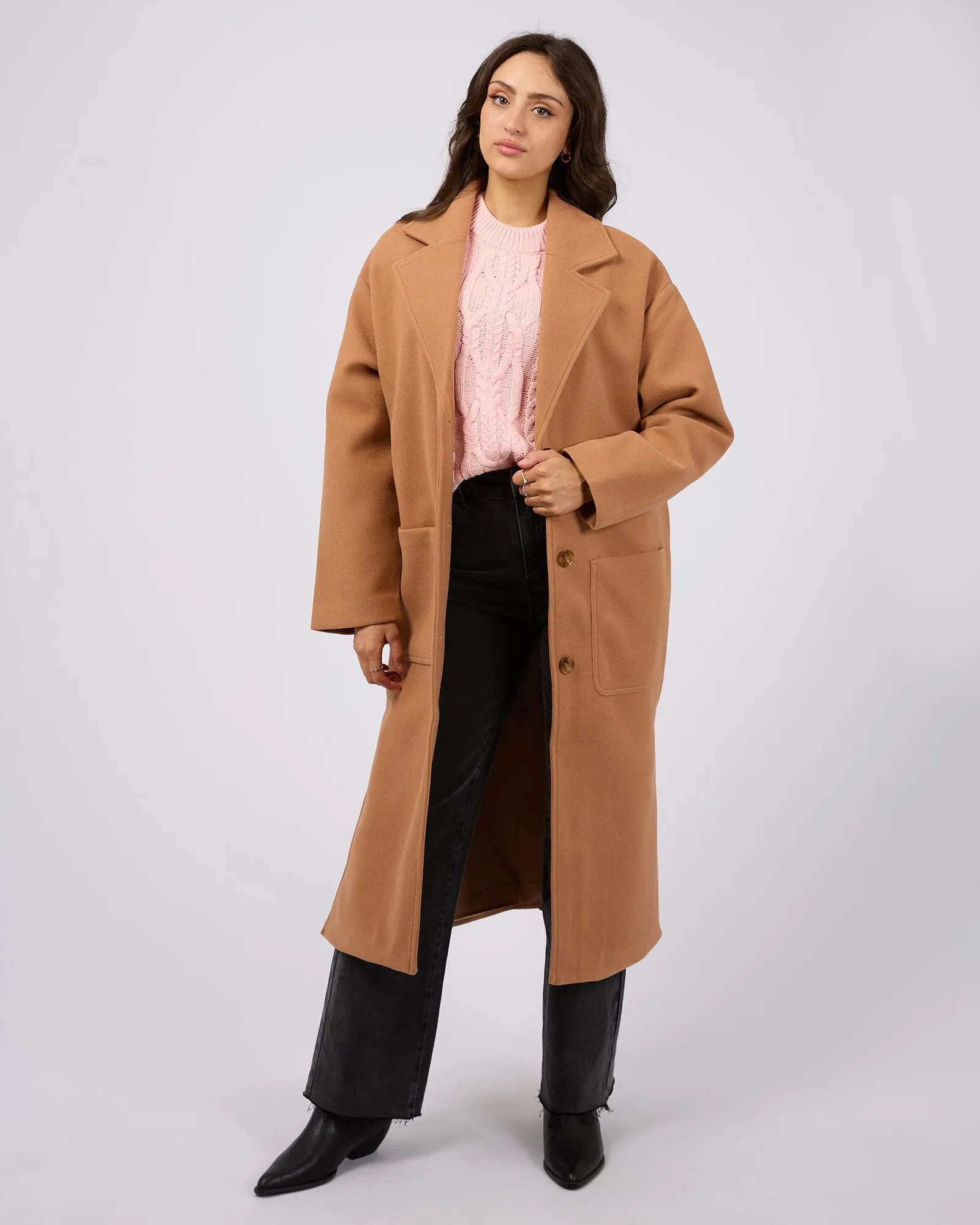 Dion Coat Camel sold by edge clothing