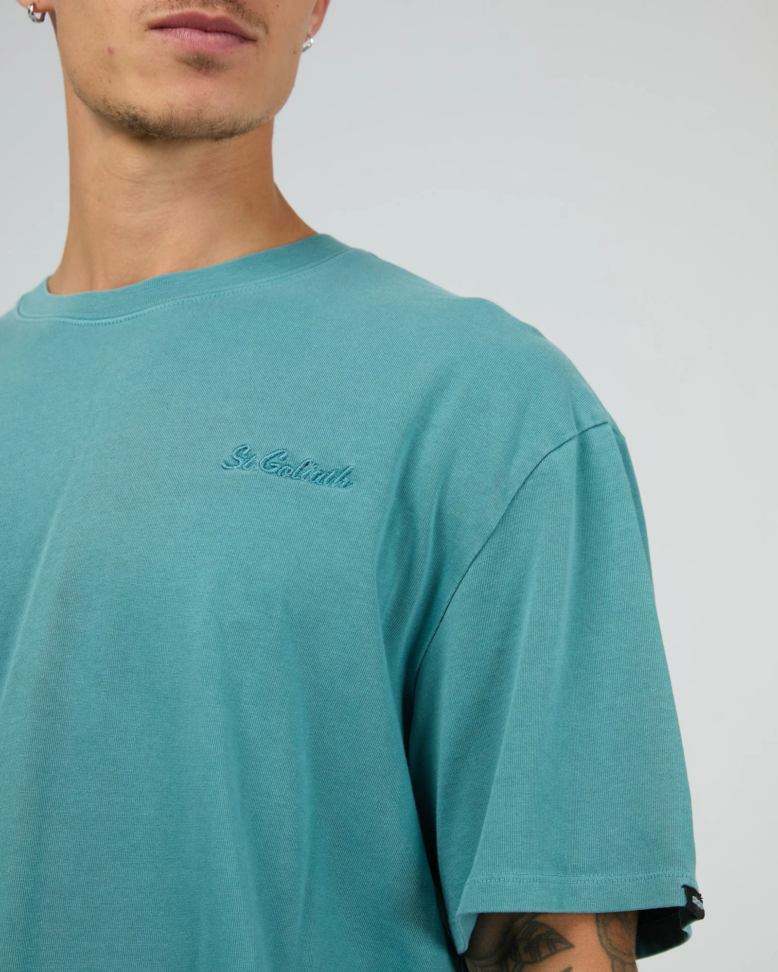 Essential Script Tee Blue sold by edge clothing product image thumbnail 5