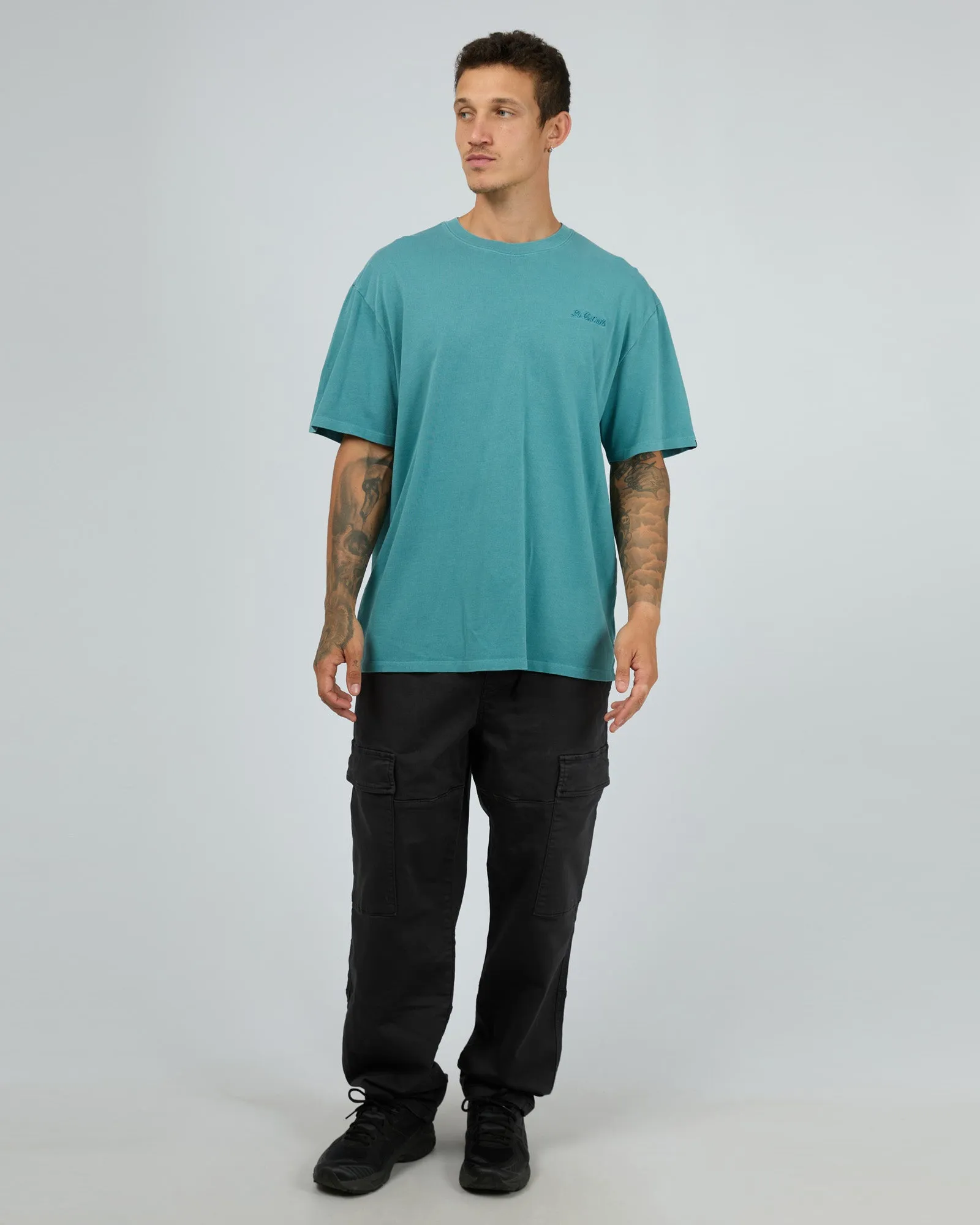 Essential Script Tee Blue sold by edge clothing product image thumbnail 2