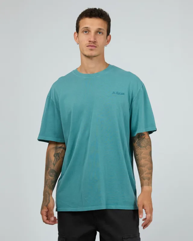 Essential Script Tee Blue sold by edge clothing