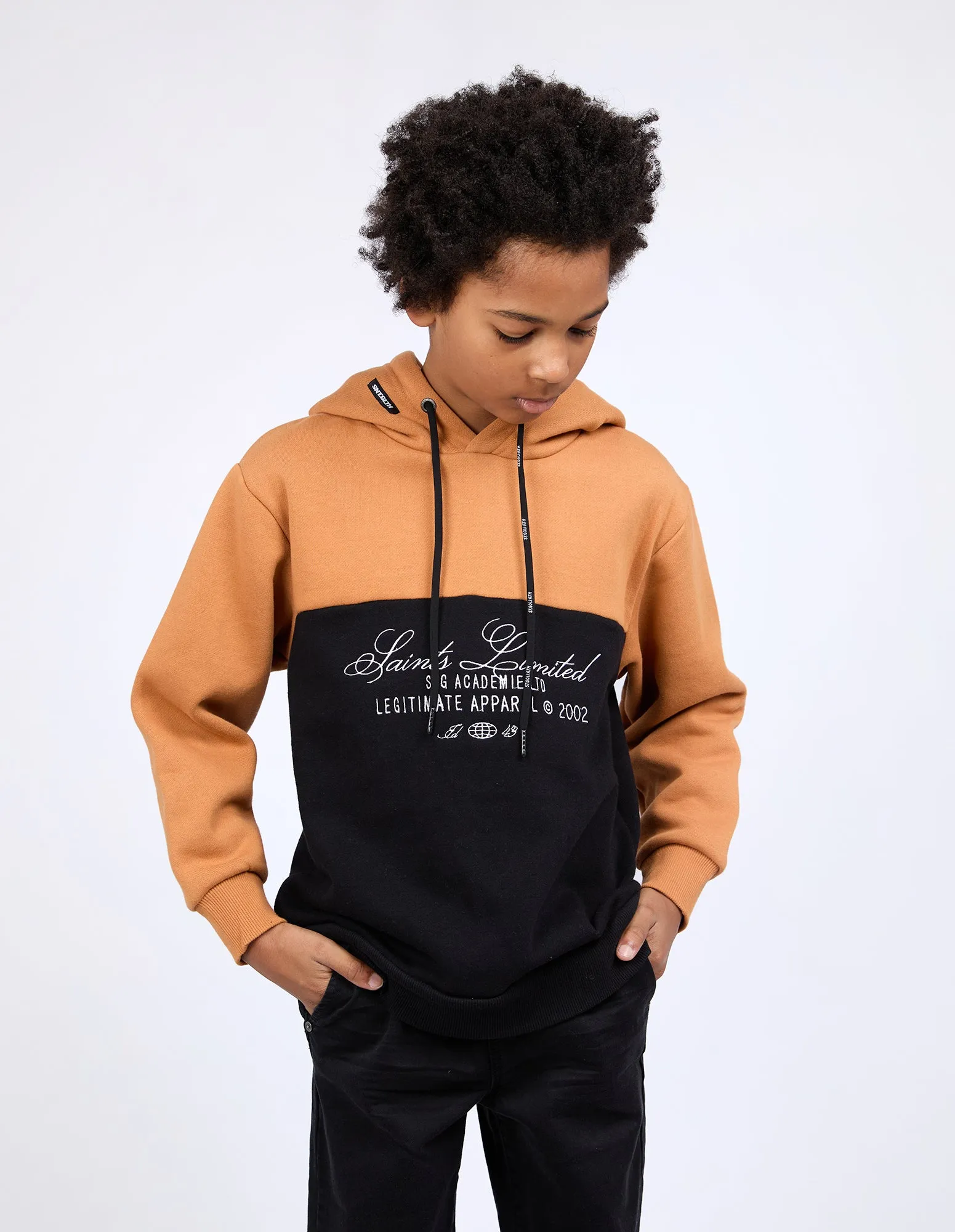 Teen Mark Hoodie Tan sold by edge clothing
