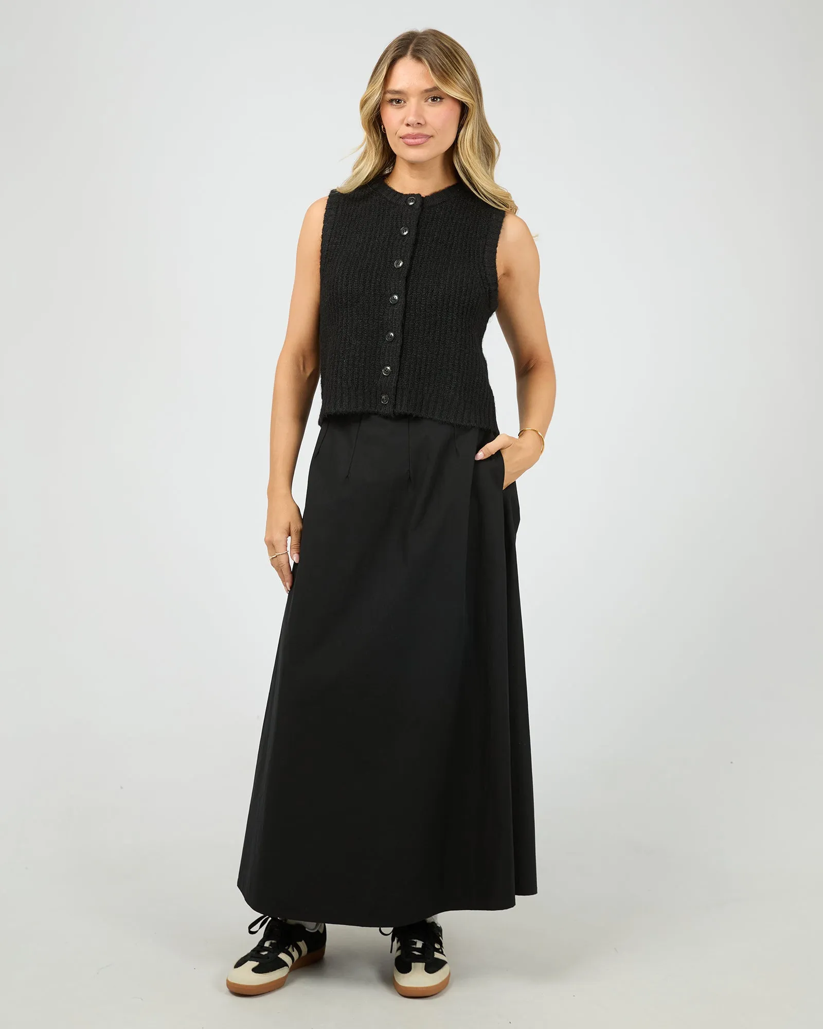 Cleo Maxi Skirt Black sold by edge clothing