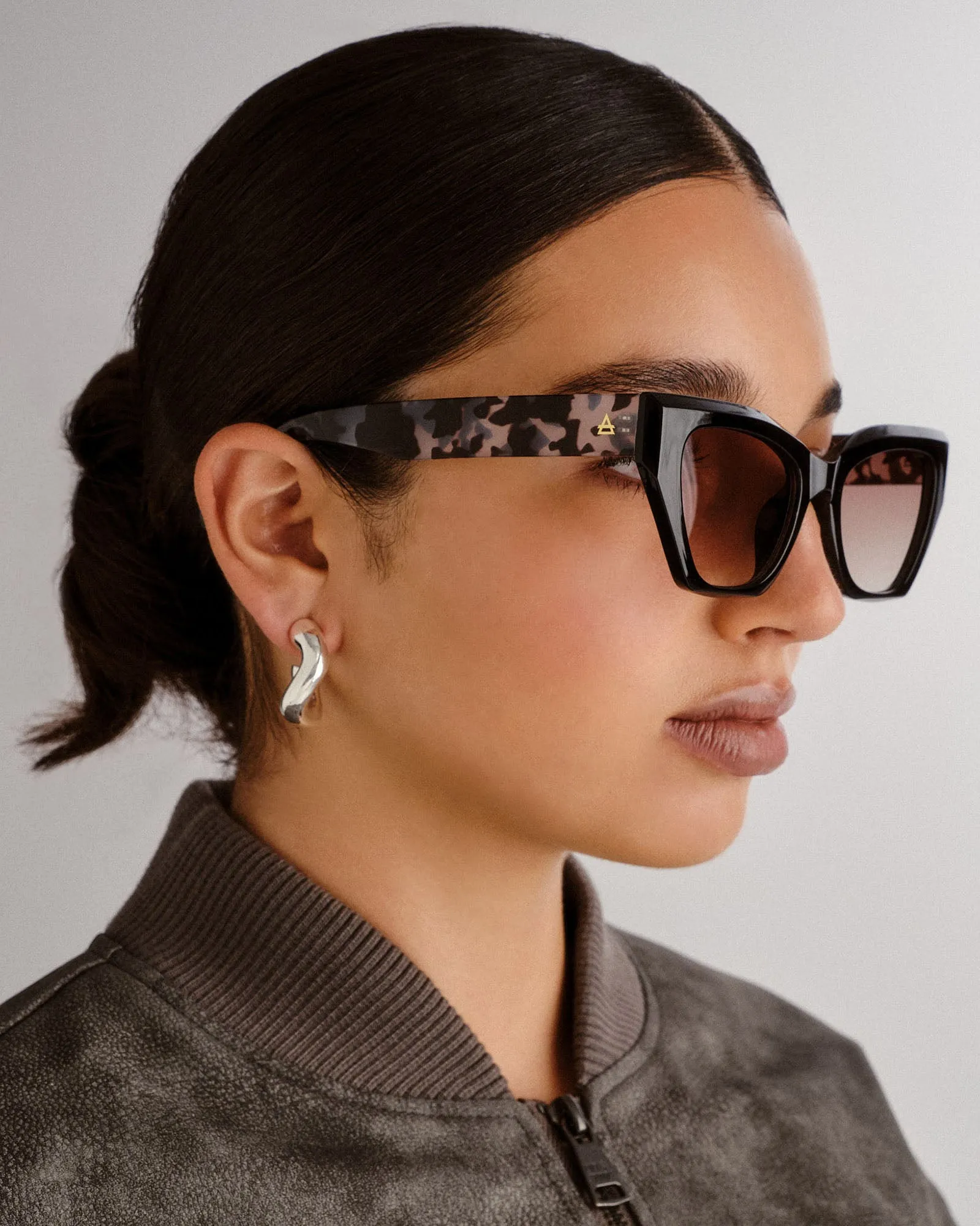 Persei Black Charcoal Tort Tortoise sold by edge clothing