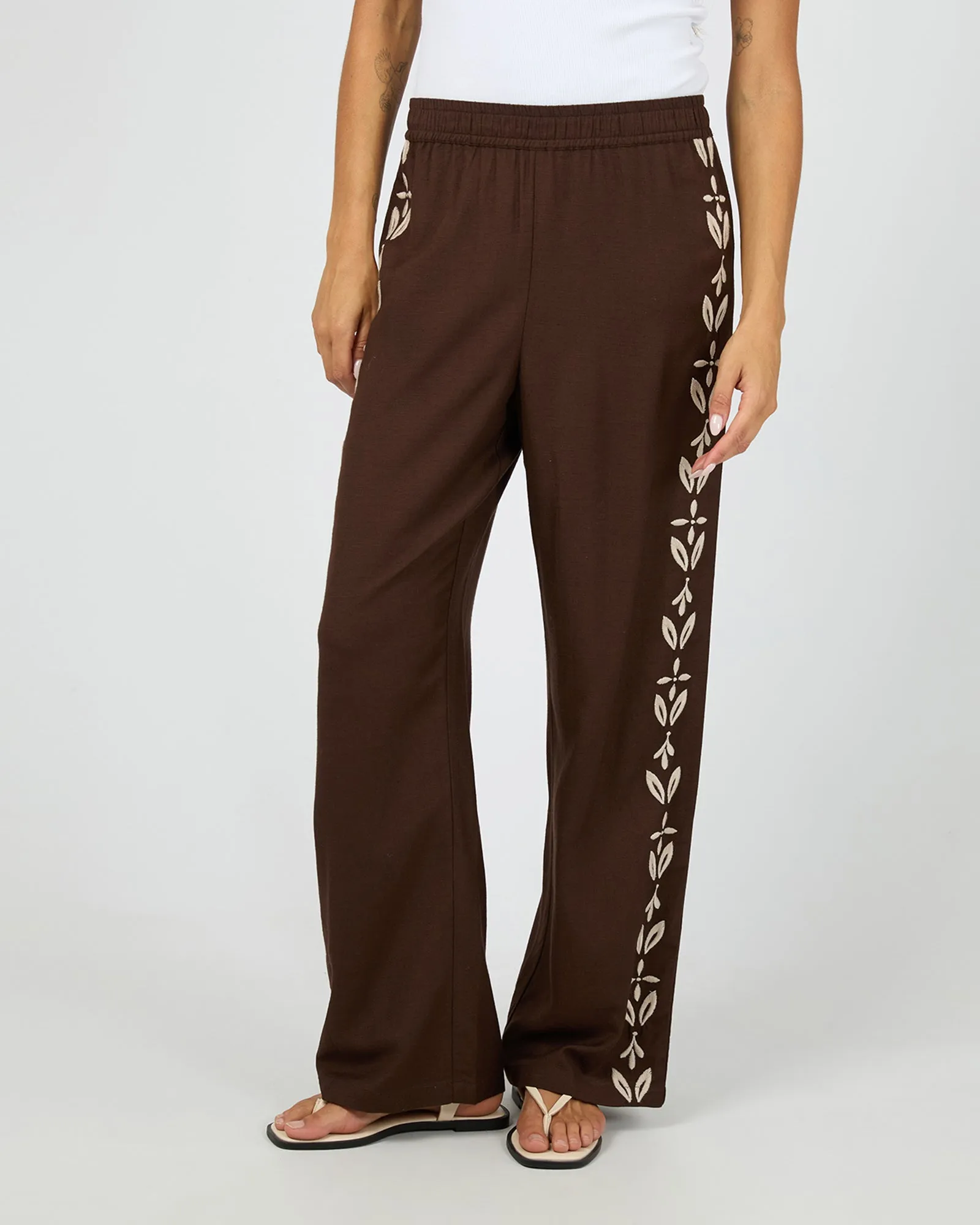 Flora Pant Brown sold by edge clothing