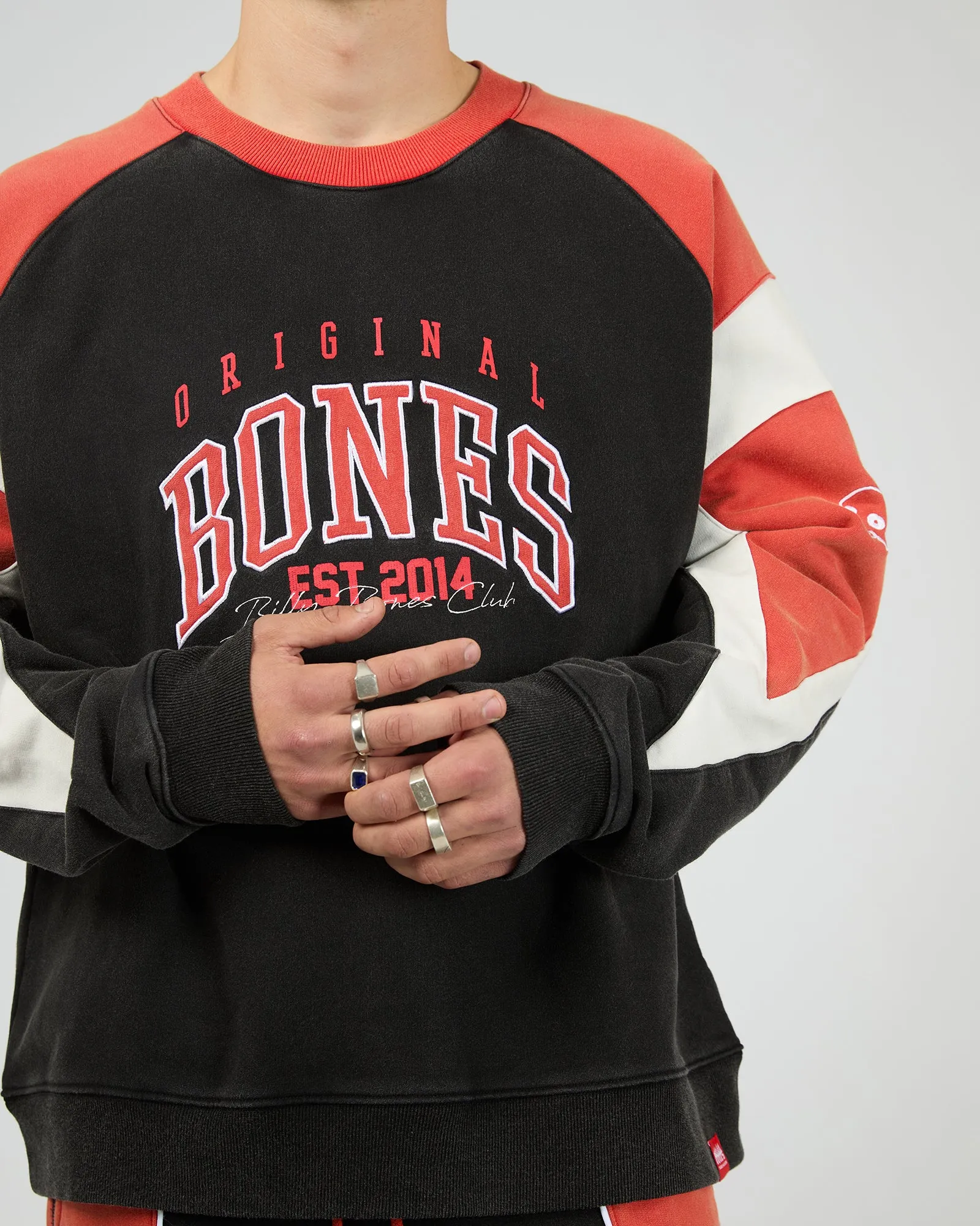 False Start Crew Washed Black Red sold by edge clothing product image thumbnail 5