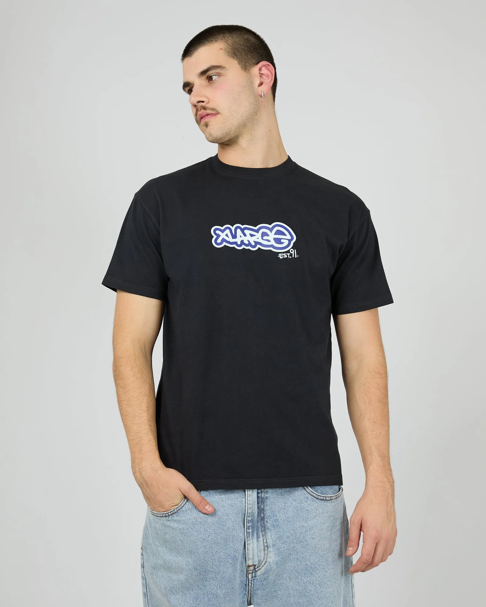 Tag Ss Tee Black sold by edge clothing