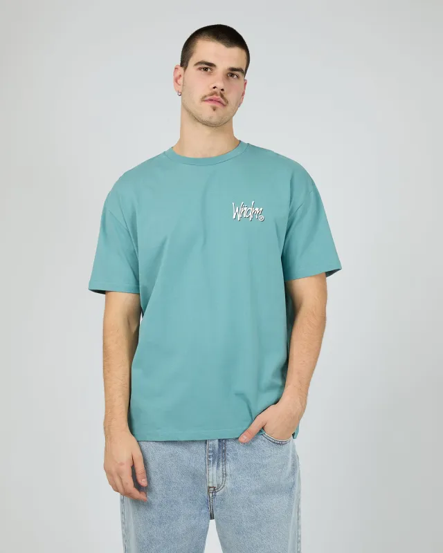 Scorpion Box Fit Tee Dusk Blue sold by edge clothing
