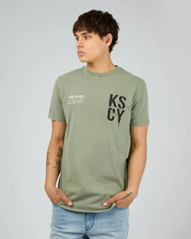 Cloak Dual Curved Tee Shadow sold by edge clothing