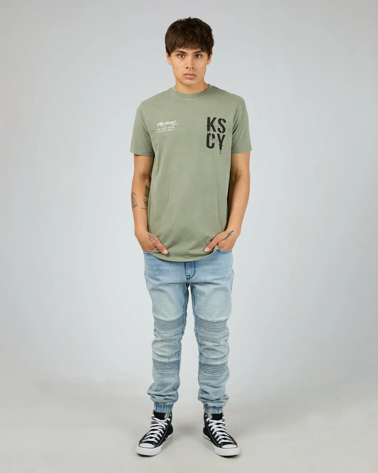 Cloak Dual Curved Tee Shadow sold by edge clothing product image thumbnail 3