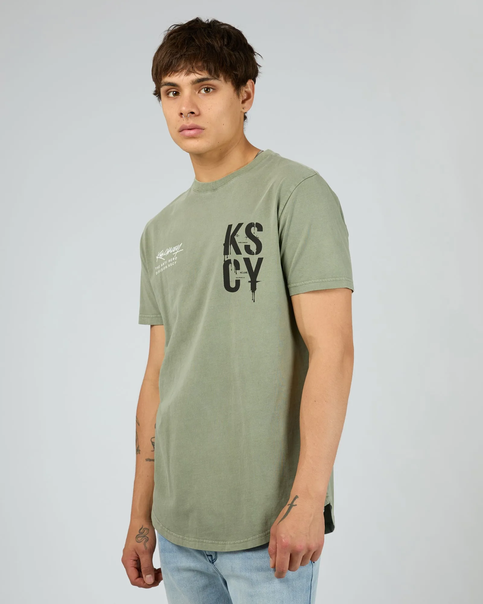 Cloak Dual Curved Tee Shadow sold by edge clothing product image thumbnail 4